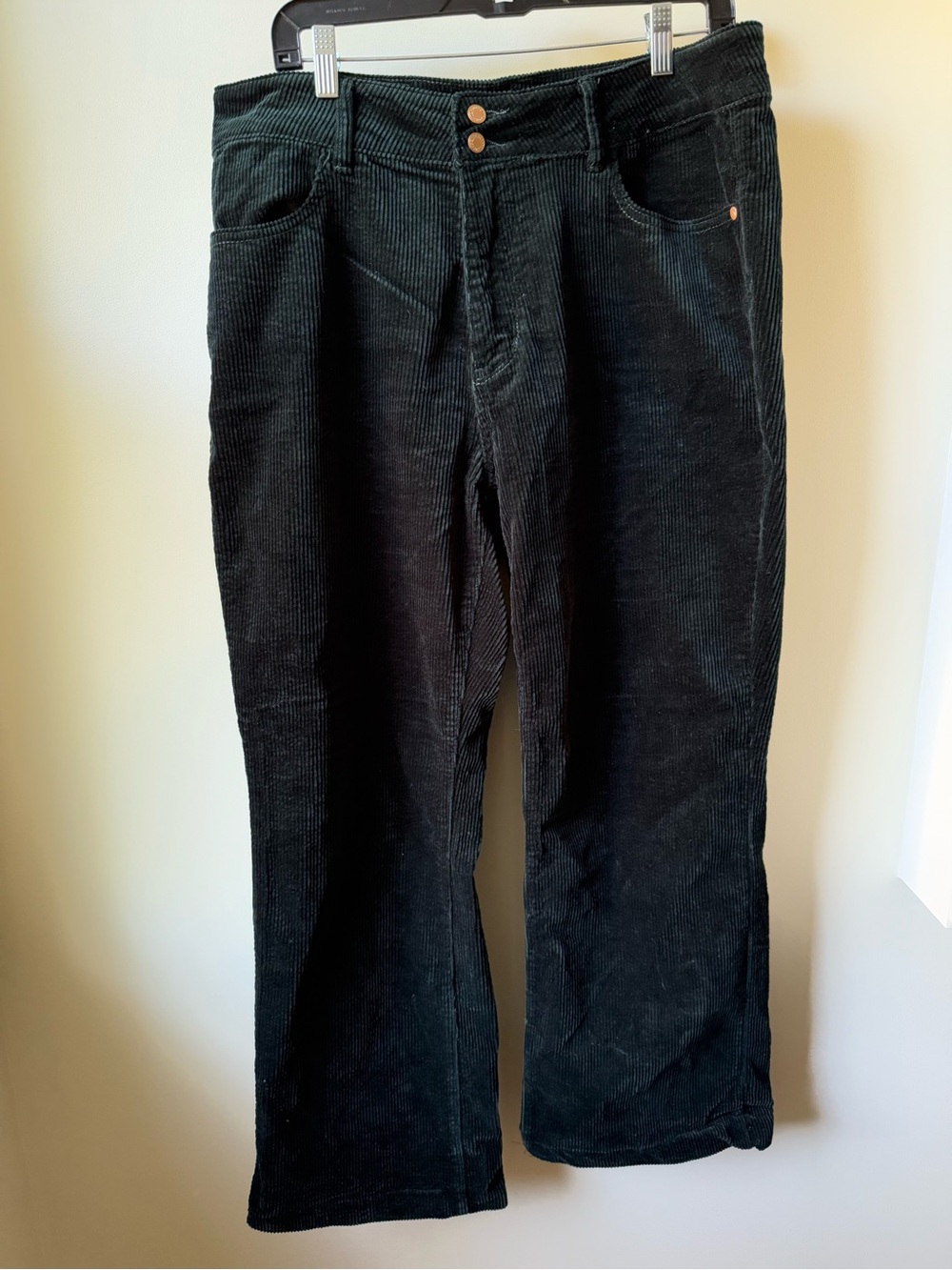 JUDY‎ BLUE Wide Leg Corduroy Pants Green Stretch Comfy Plus Size Classic 18W